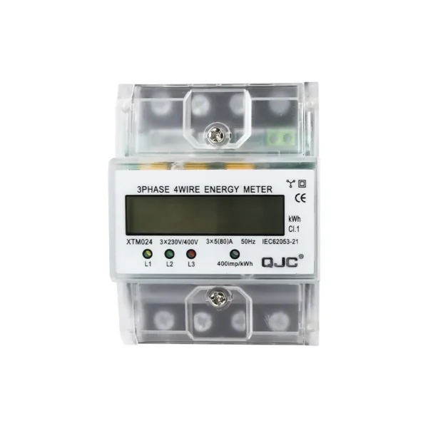 Three-phase electronic rail active energy meter